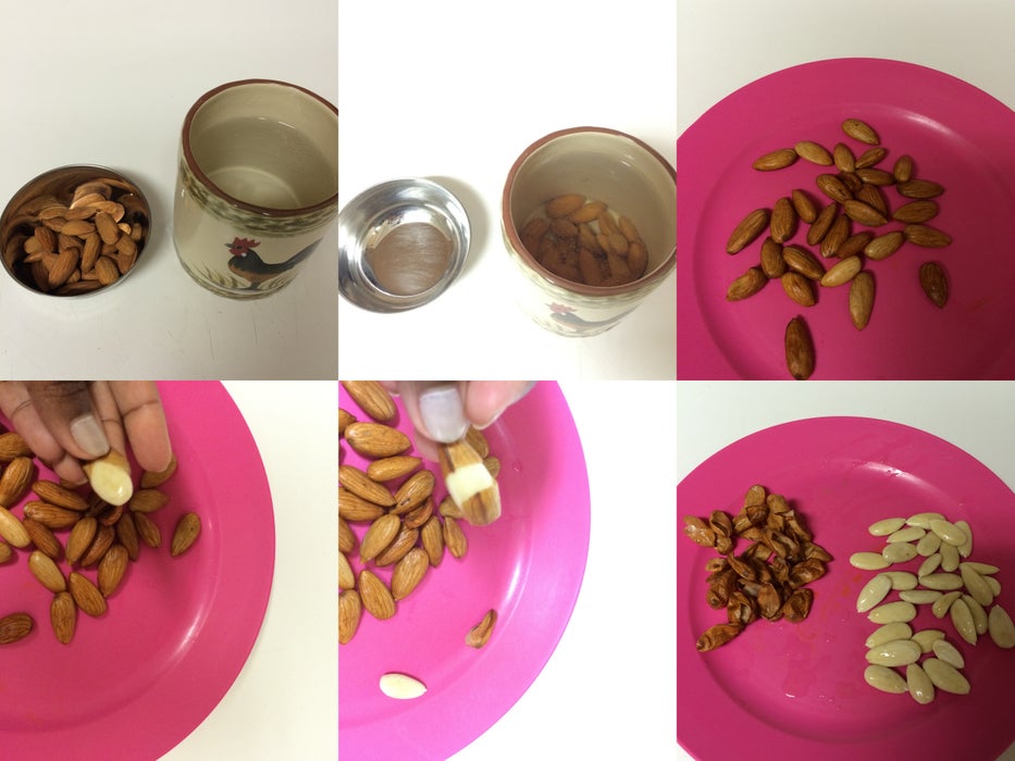 杏仁去皮（模拟指甲）