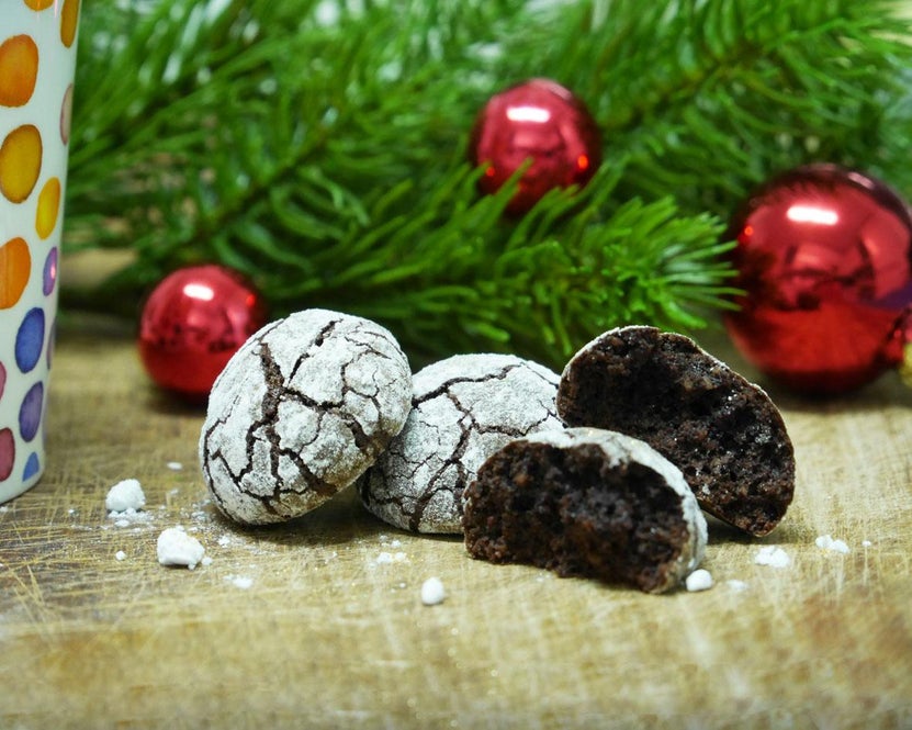 闪粉巧克力咖啡裂纹饼干